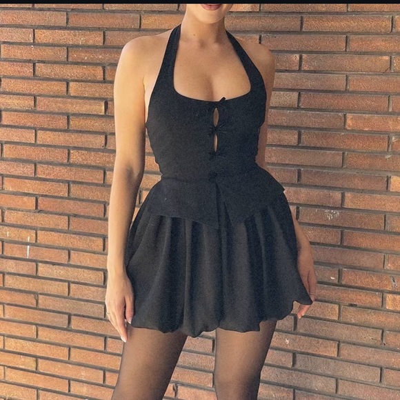 Zara Dresses & Skirts - Zara Elegant Black Halter Dress